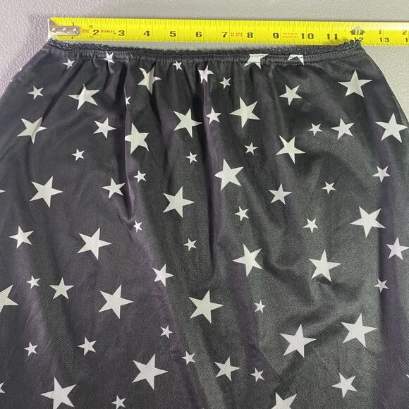 NASTYGAL Skirt Girls Star Print Mesh Tulle Pull On Elastic Knee Length 12 Black - Picture 4 of 7